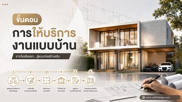 ขั้นตอนการให้บริการงานแบบบ้านของ AR93 Design