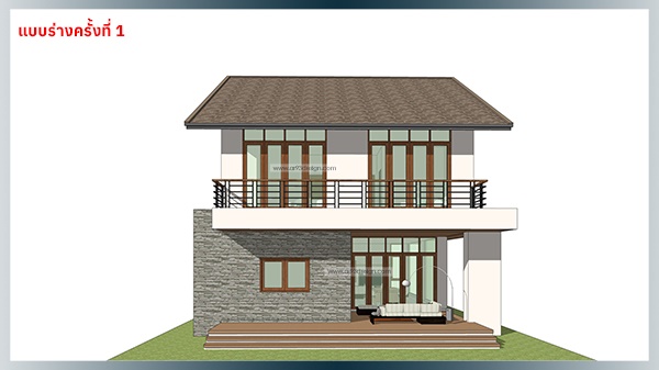 งานออกแบบบ้านพักอาศัย 2 ชั้น