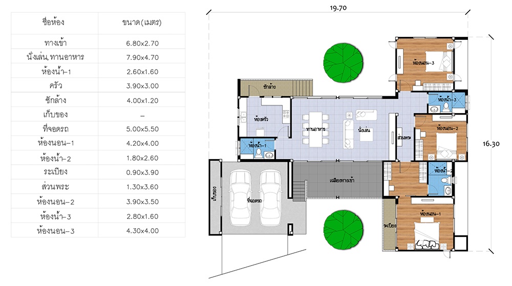 แปลนแบบบ้านโมเดิร์น AR52