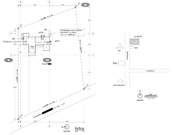 บทความโฉนดที่ดินกับงานออกแบบบ้านและจัดทำแบบบ้าน : ผังบริเวณ