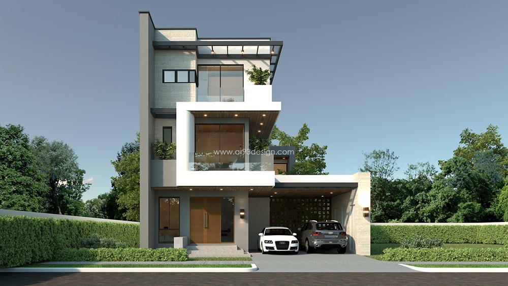 01 แบบบ้านโมเดิร์น 3 ชั้น AR101