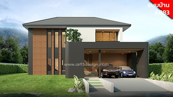 แบบบ้านสองชั้น 3 ห้องนอน AR83