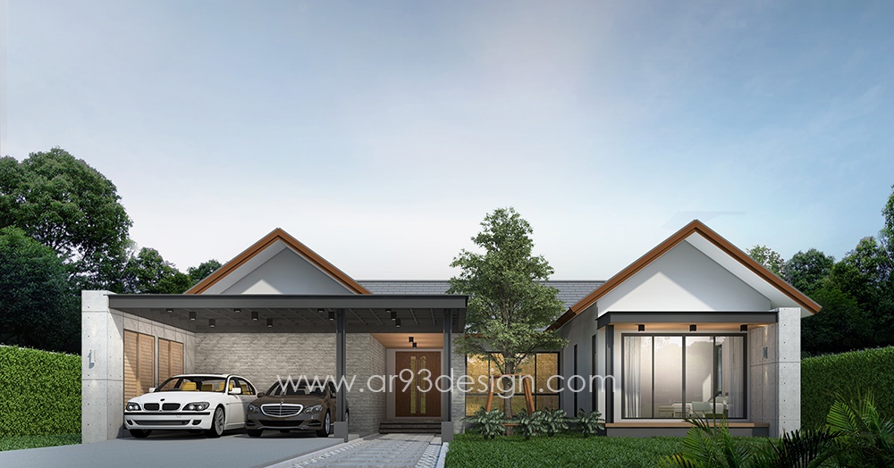 แบบบ้านสวยชั้นเดียว AR61
