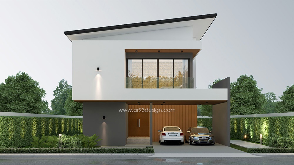 แบบบ้านโมเดิร์น 2 ชั้น รหัส AR95