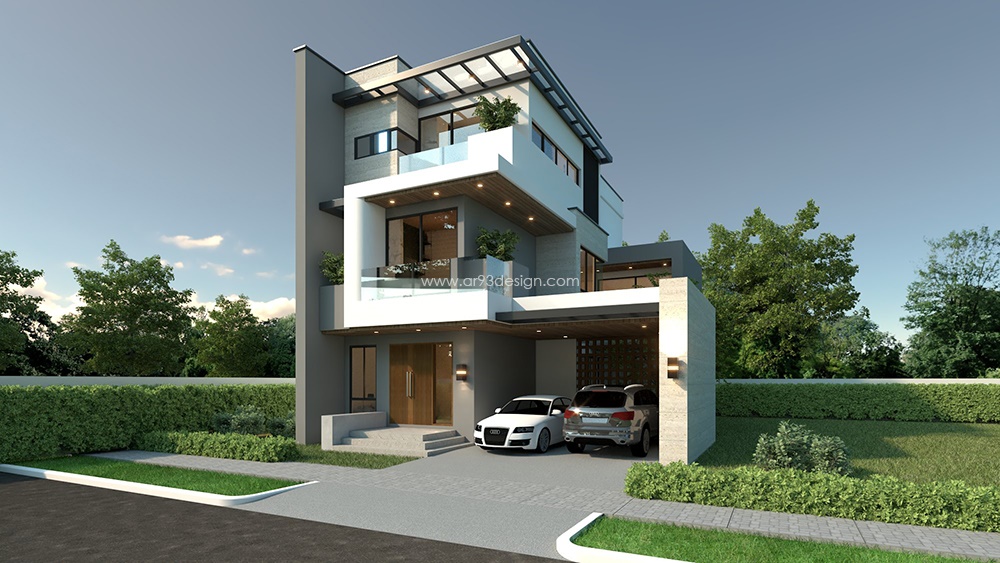 02 แบบบ้านโมเดิร์น 3 ชั้น AR101