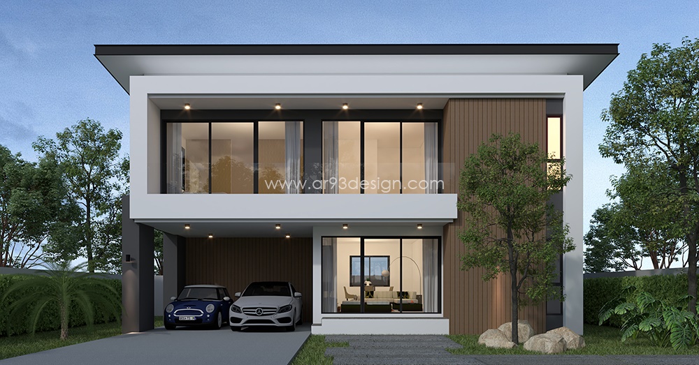 แบบบ้านโมเดิร์น 2 ชั้้น AR86